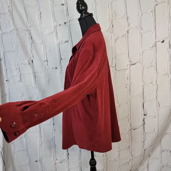 Northwest Outfitters Rust Maroon Soft Oversized Relaxed Lightweight Shacket L - Picture 3 of 5